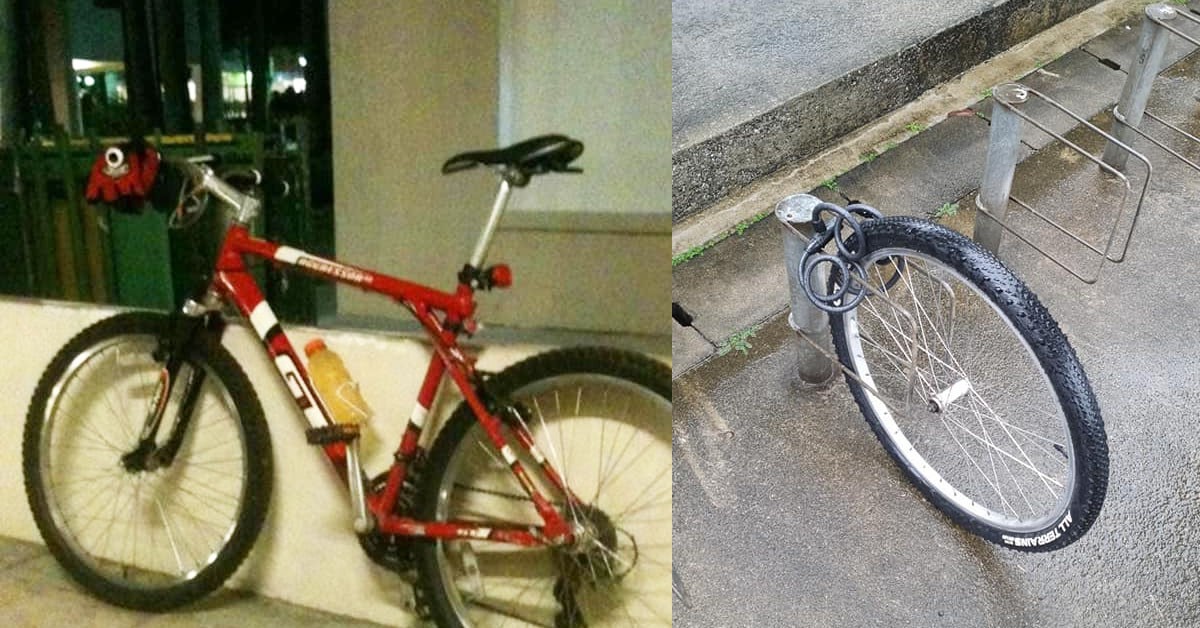 BIKE STOLEN FROM MRT, MAN GIVE CULPRIT A CHANCE BEFORE HE CALL POLICE