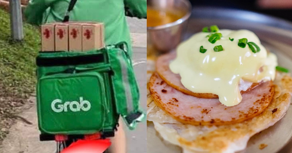 GRAB FOOD RIDER SLOTS PIZZA INTO BAG SIDEWAYS, BECOME PRATA INSTEAD