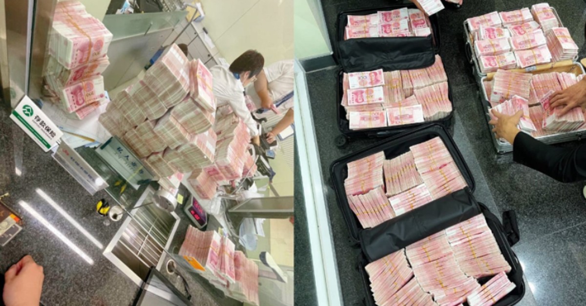 CHINA INFLUENCER ANGRY AT BANK DRAWS 5M YUAN & MAKE STAFF COUNT