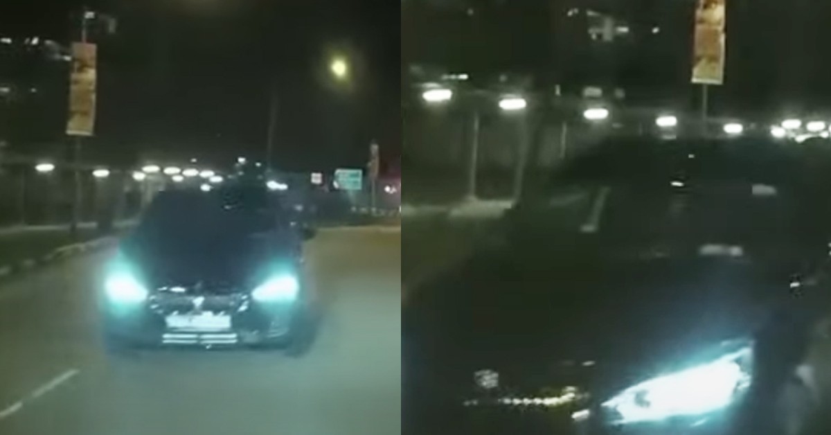 BMW DRIVE AGAINST TRAFFIC AT PASIR RIS, SUSPECTED DRINK DRIVING