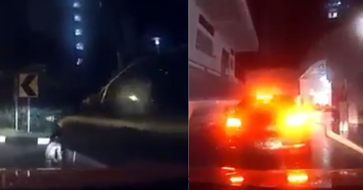 PORSCHE HIT & RUN KANA INTENSE CAR CHASE, HIDE INSIDE CARPARK