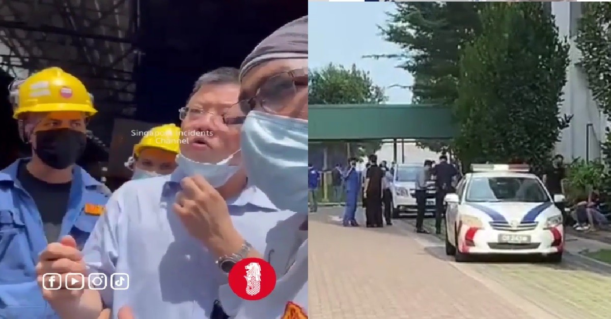 POLICE CARS SEEN AFTER COMPANY ALLEGEDLY OWED FOREIGN WORKERS SALARY