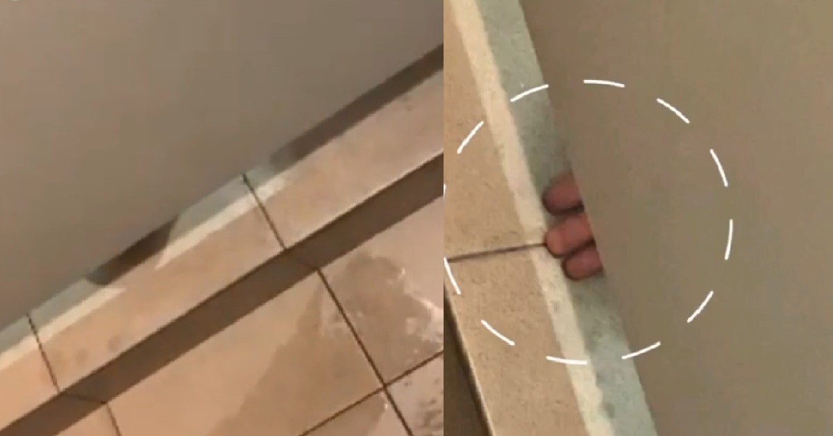 GUY INSIDE TOILET, UNCLE KEPT PUTTING HIS HAND UNDER CUBICLE DOOR