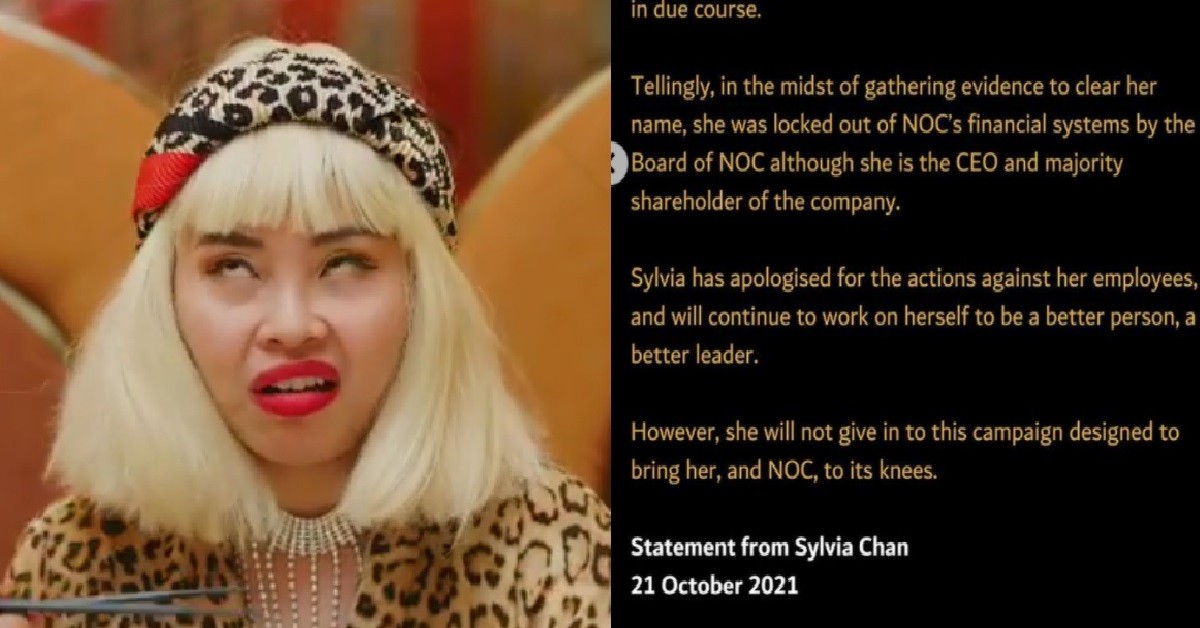 NOC’S SYLVIA RELEASES ANOTHER STATEMENT: SHE WILL NOT GIVE IN
