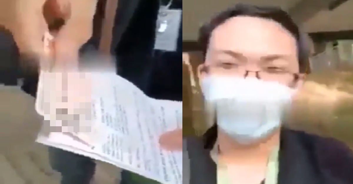 MAN KENA SAMAN FOR LITTERING, NOT HAPPY WITH NEA OFFICER