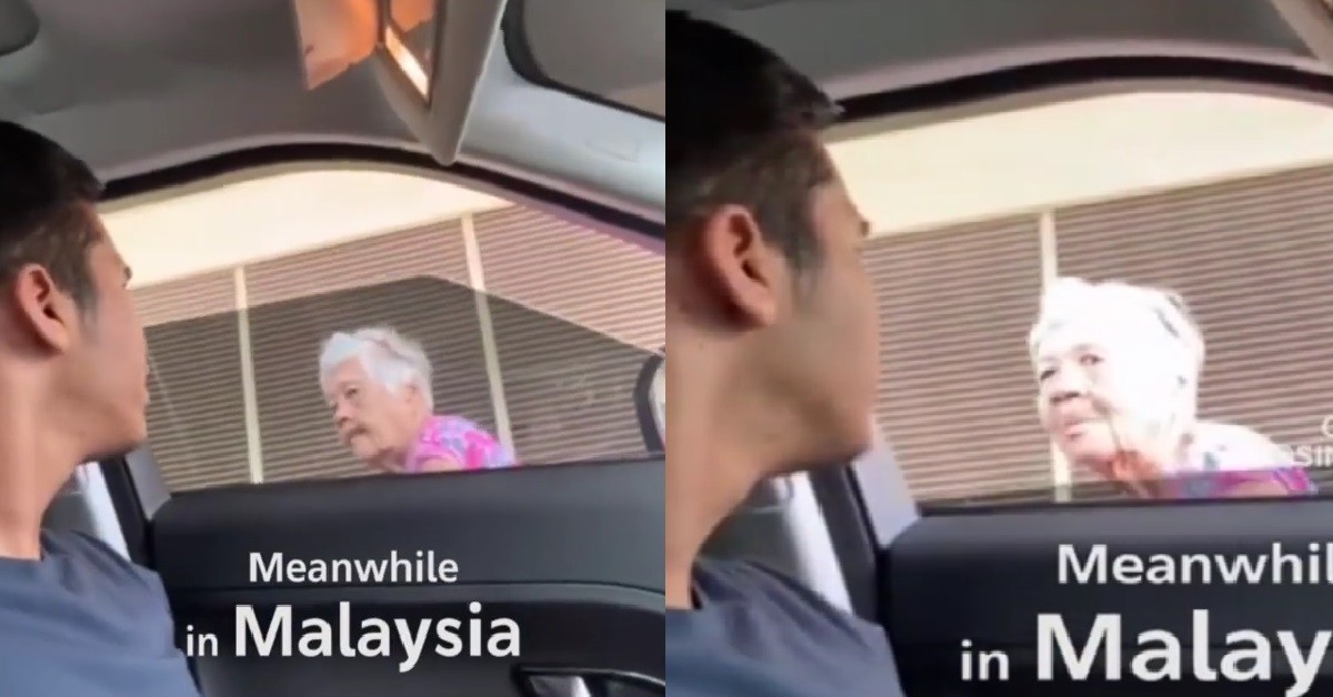 GUY WIND DOWN CAR WINDOW, SUDDENLY SHOUT “AUNTIE”, AH MA ALMOST HEART ATTACK