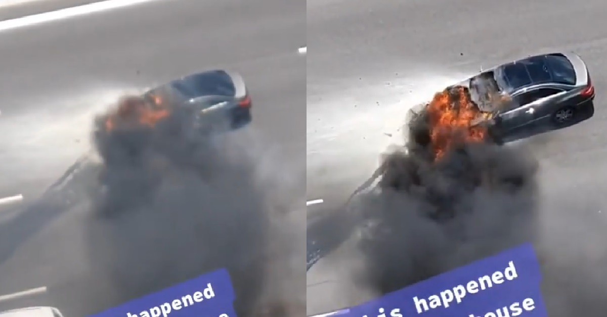 MERCEDES ON FIRE, BURNING HOPELESSLY IN THE MIDDLE OF CTE