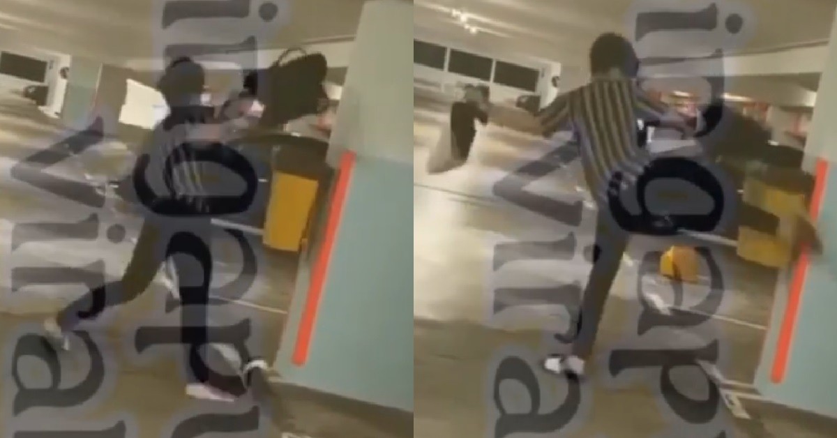 AH BENG SOLO 1V1 EPIC FIGHT WITH RUBBISH BIN AT MULTI-STOREY CARPARK