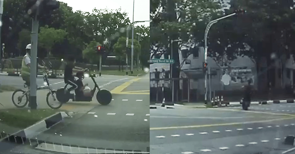 PMD RIDING WITH BF ALONG JURONG WEST LIKE THE ROAD IS HIS UNCLE’S HOUSE