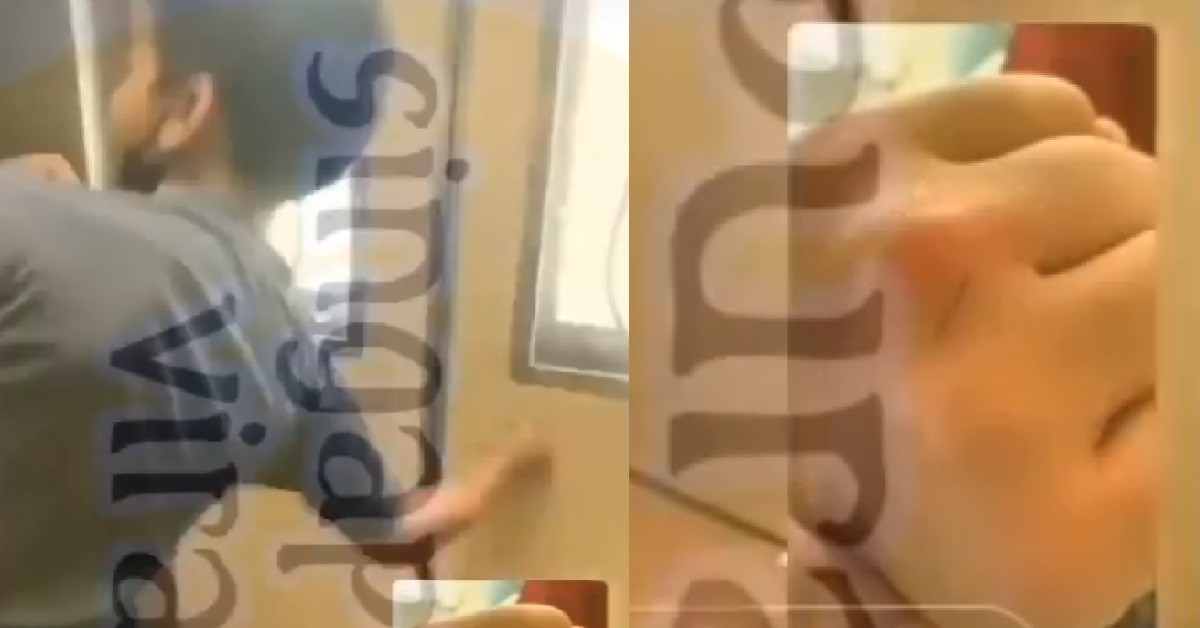 YP BOXING WITH LIFT DOOR TO SHOW PEOPLE HE FIERCE, HAND INJURED