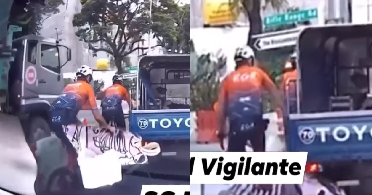 CYCLIST RIDE LIKE AH GONG ROAD, ROAD RAGE AND HANTAM LORRY