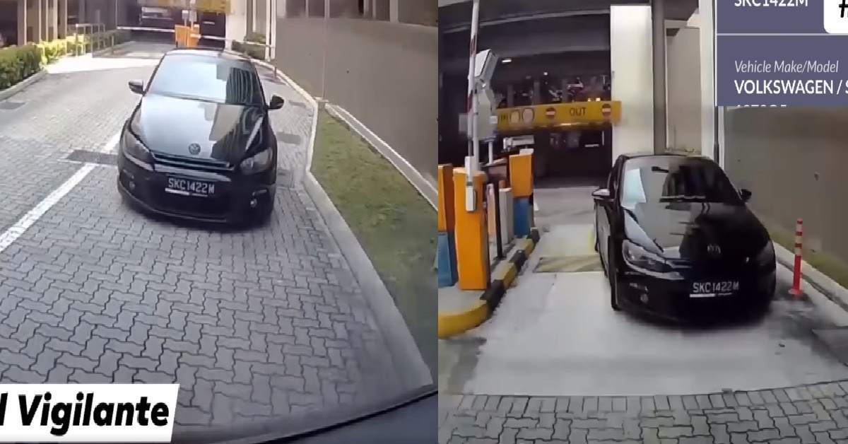 CHEAPO DRIVER WITH OUTSTANDING FINES, TAILGATE CAMCAR OUT OF CARPARK
