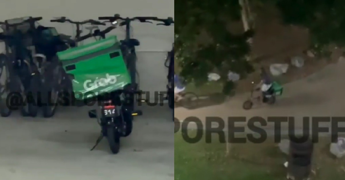 DELIVERY RIDER ALLEGEDLY PEEING AT VOID DECK, SMOKING AT PLAYGROUND