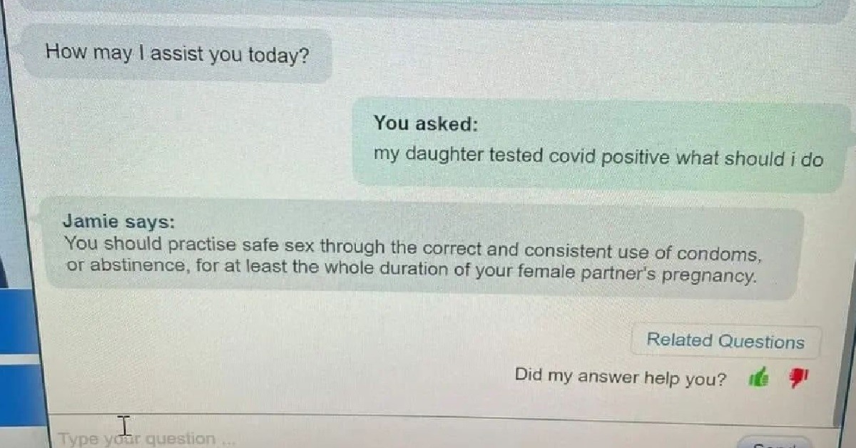 NETIZEN ASKS MOH’S CHATBOT ABOUT COVID, CHATBOT GIVES SAFE S*X ADVICE