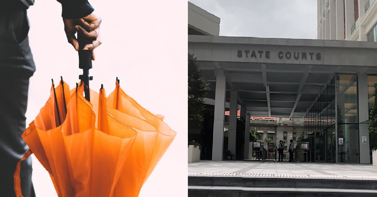 INDIAN NATIONAL HANTAM RELATIVE WITH UMBRELLA UNTIL BROKEN