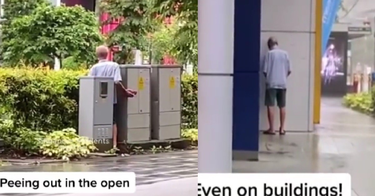 UNCLE PEE IN THE BUSHES, PEE ON BUILDINGS, FEEDING PIGEONS @ ORCHARD