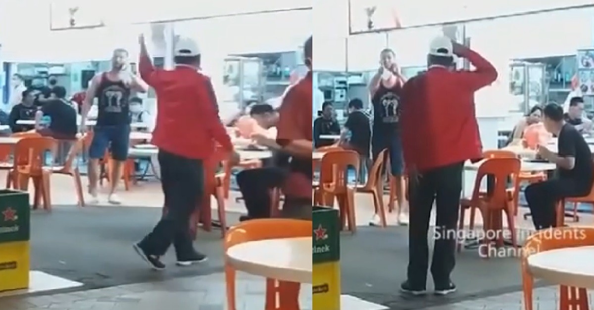AH PEK CHALLENGE MAN TO FIGHT, THEN SUDDENLY SEDIA & SALUTE HIM