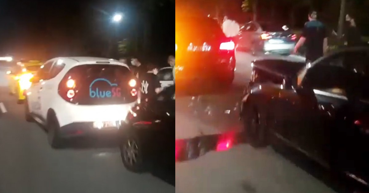 CHAIN COLLISION ON HIGHWAY, 7 VEHICLES HIT EACH OTHER