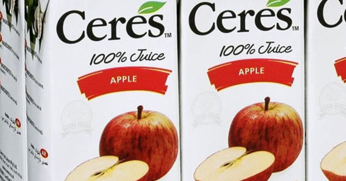 CERES 100% APPLE JUICE RECALLED, MIGHT BE UNSAFE