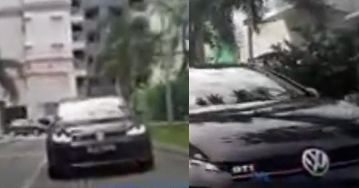 CHEAPO DRIVER TAILGATES TO EVADE PARKING FEES AT WOODLANDS