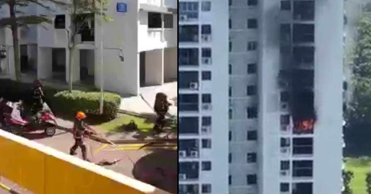 FIRE AT GHIM MOH, RESIDENTS EVACUATED