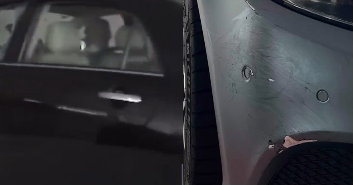 UNCLE HIT & RUN FROM CARPARK THINKS THAT THERE IS NO CAMERA