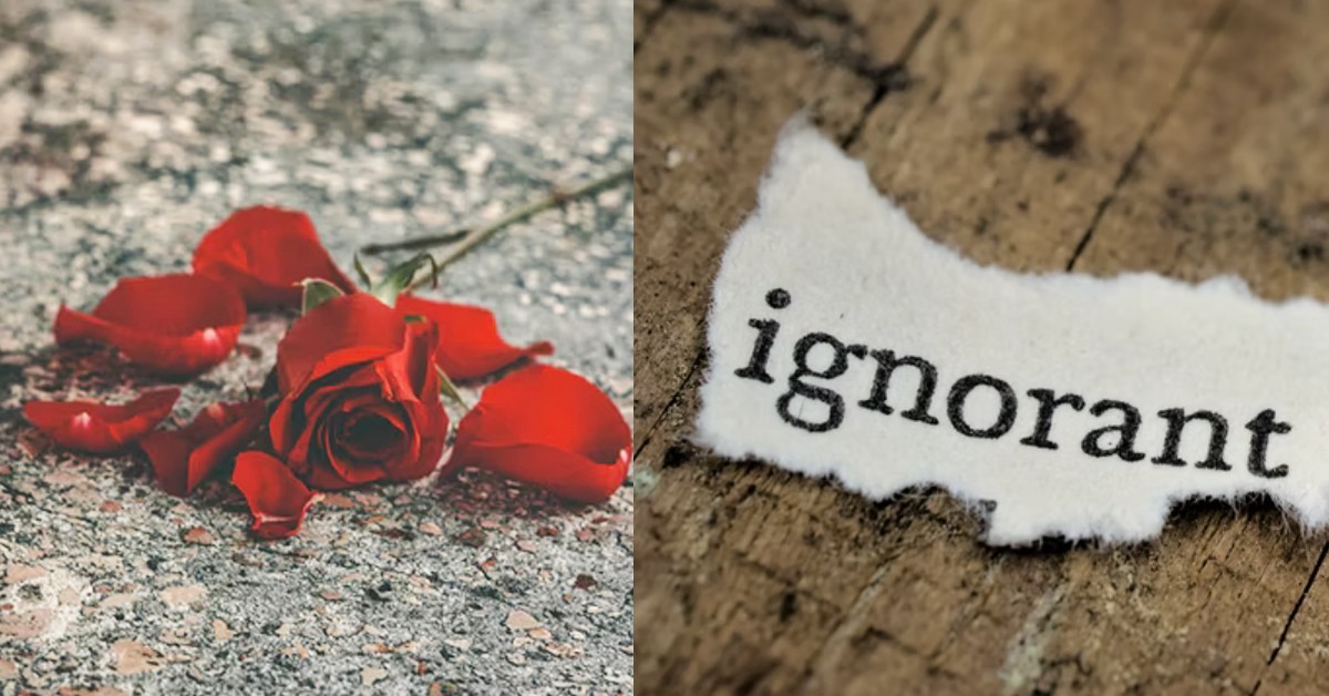 DELUSIONAL GUY PEELS PETALS OFF A ROSE TO FIND OUT FEELINGS OF GIRL