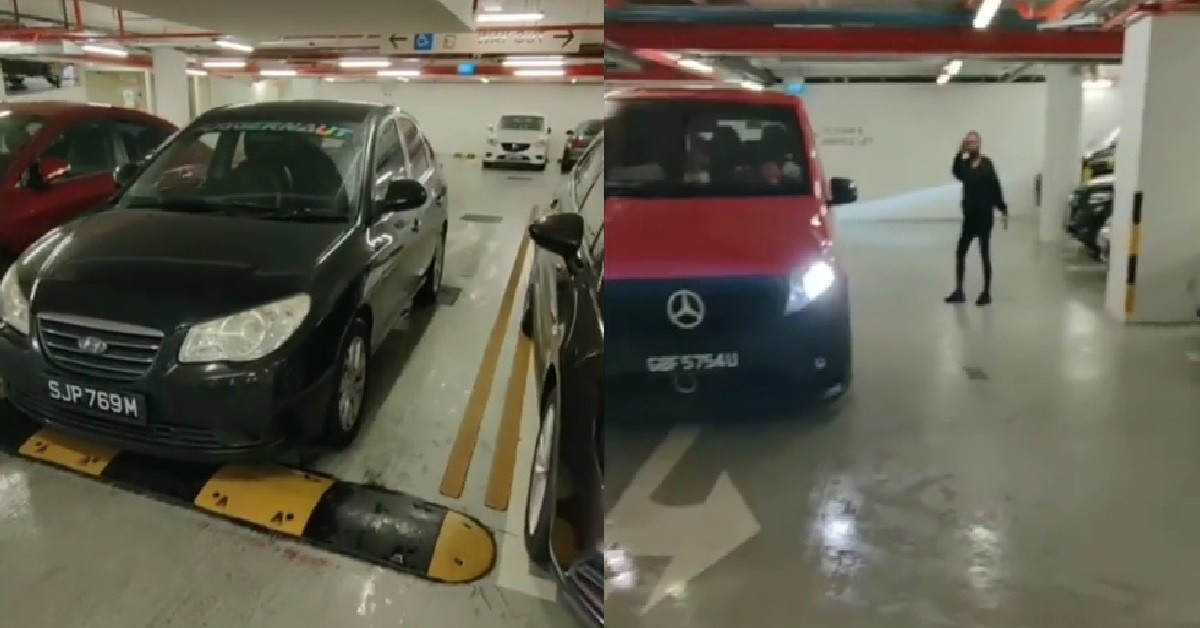CHAMPION DRIVER PARK IN MIDDLE OF CARPARK, BLOCK OTHERS FROM LEAVING