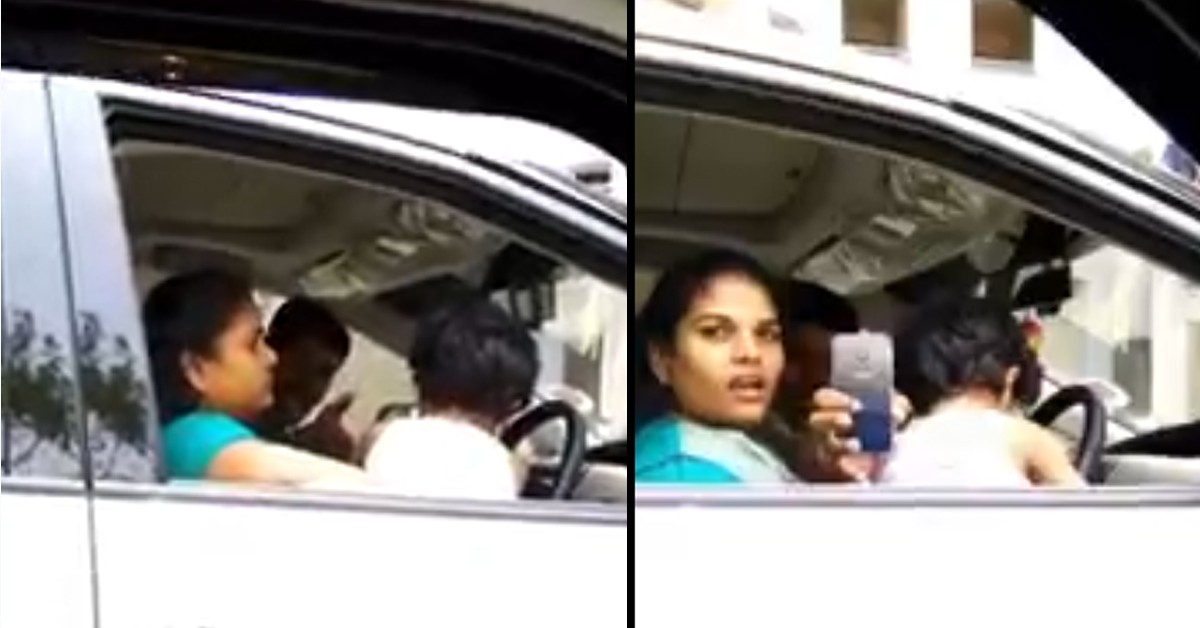 COUPLE PUT CHILD AT DRIVER SEAT & PRESS HORN, ARGUMENT WITH OTHER DRIVER