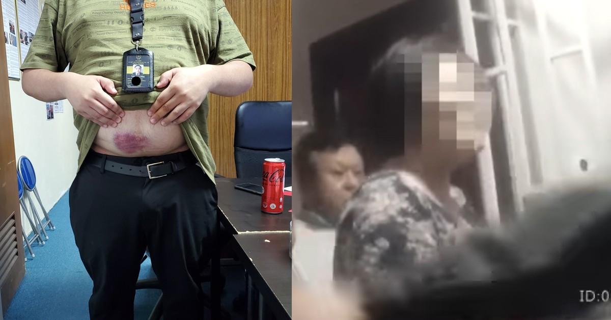 DEBT COLLECTOR KANA SPLASHED HOT WATER & KICKED BY RESIDENT