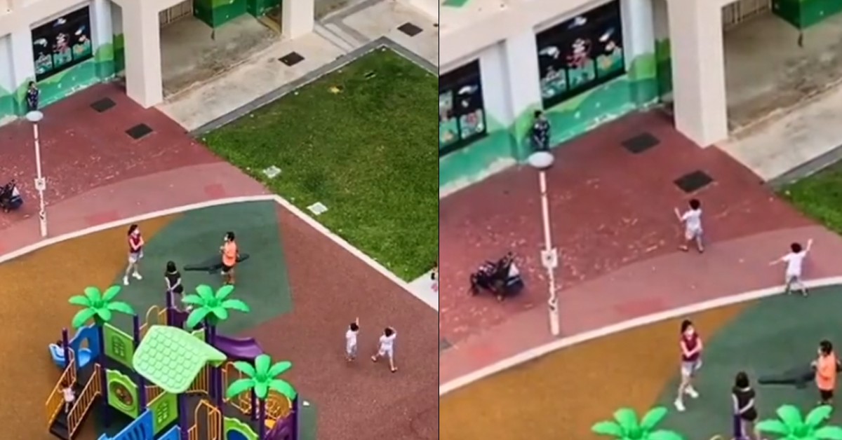 KIDS PLAYING SQUID GAME AT PLAYGROUND, WAH SO YOUNG LEARN FROM SHOW