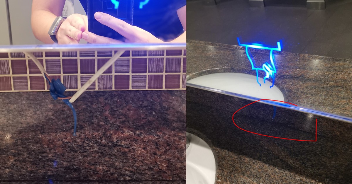 MAN SHOCKED AFTER SEEING ‘LIVE WIRES’ EXPOSED NEAR BASIN OF TOILET