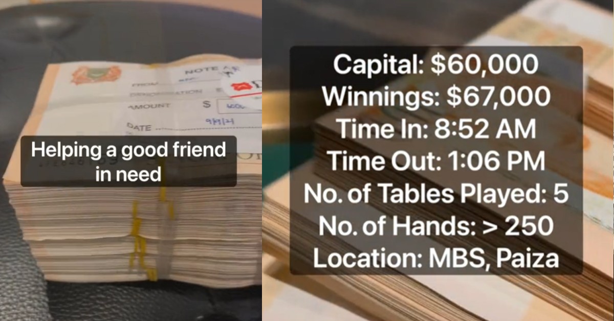TIKTOKER LEAVES MARINA BAY SANDS CASINO WITH $67,000
