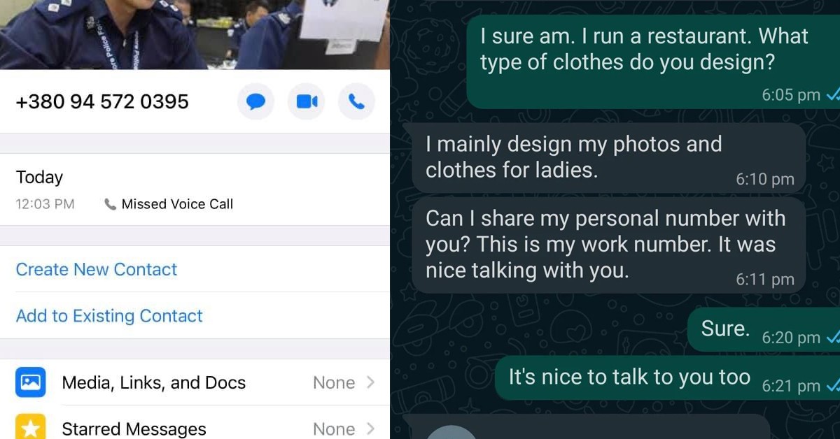 SCAMMERS USE POLICE PHOTOS, THE NUMBER IS FROM UKRAINE