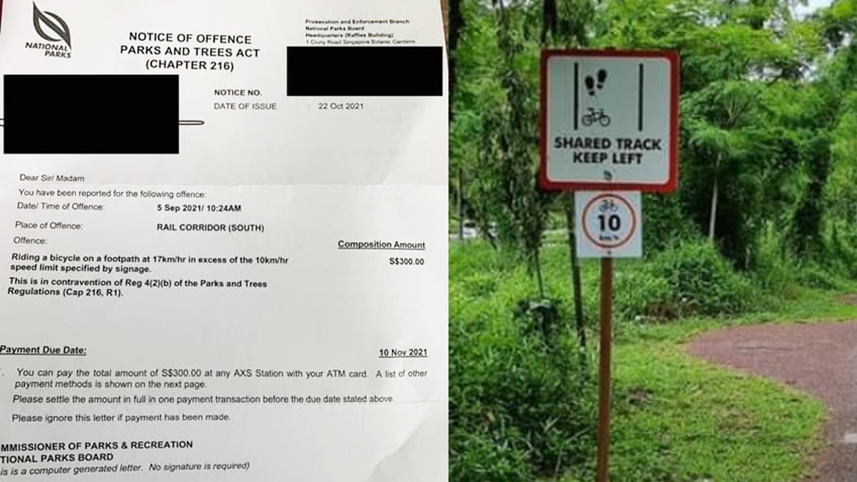CYCLIST FINED $300 FOR SPEEDING, RIDE AT 27KM/H