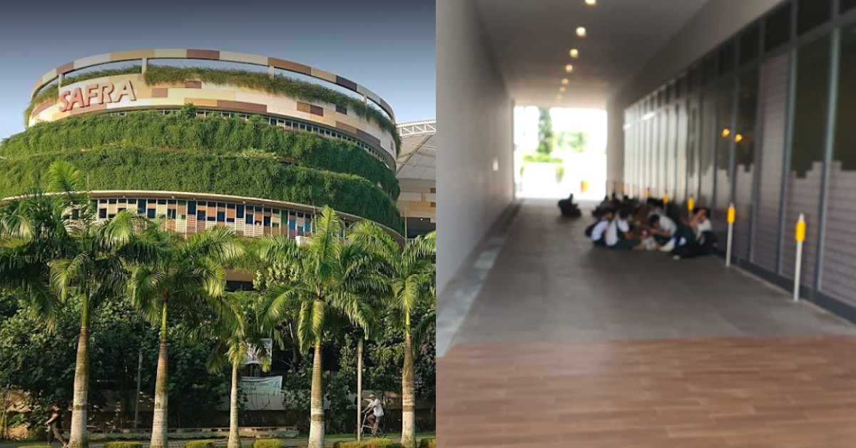 LARGE GROUP OF SEC SCH STUDENTS GATHERING WITHOUT MASK @ PUNGGOL
