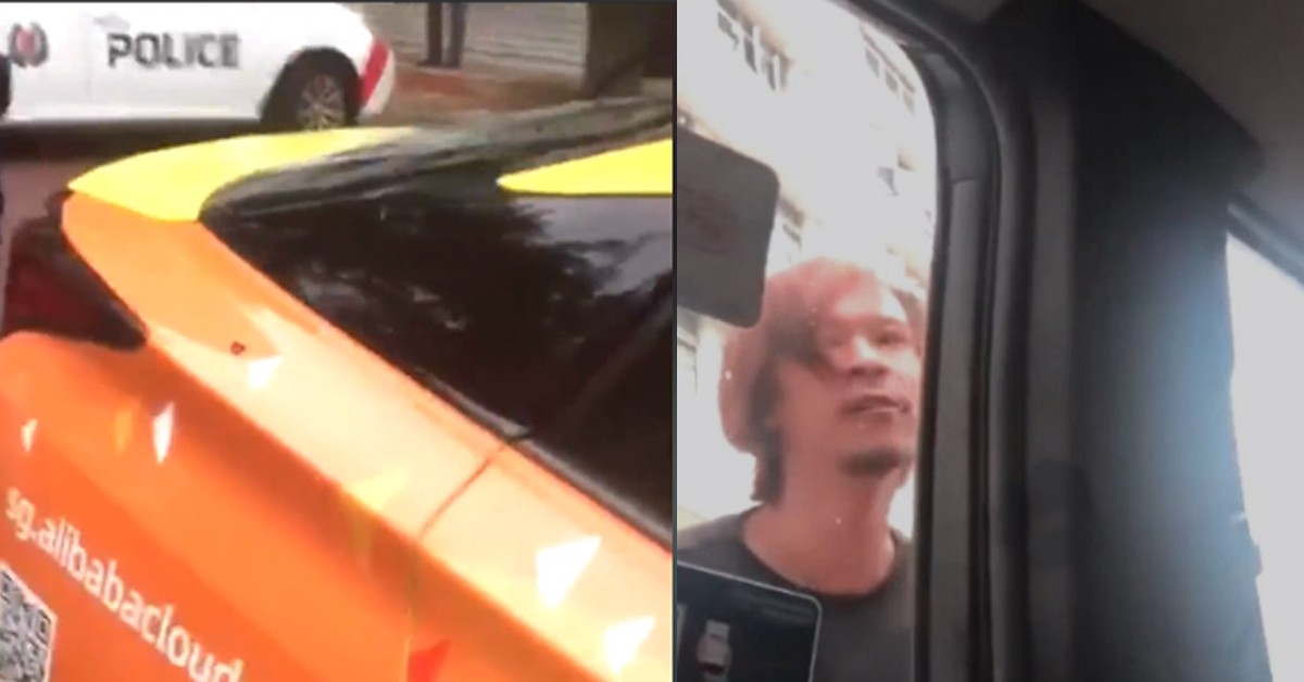RAGING MOTORIST USE HELMET SMASHED TAXI WITH BABY ONBOARD