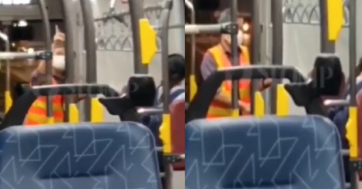 BUS DRIVER STOP BUS TO SCOLD PASSENGER TO STOP TALKING ON PHONE