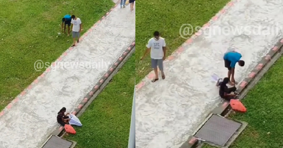 KIND-HEARTED FAMILY EARLY MORNING CLEANING UP NEIGHBOURHOOD