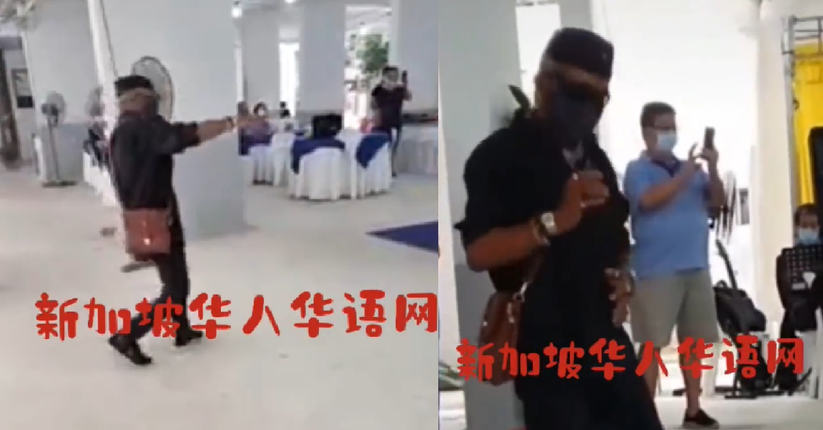 UNCLE DANCING ALONG TO FUNERAL MUSIC AT VOID DECK WAKE