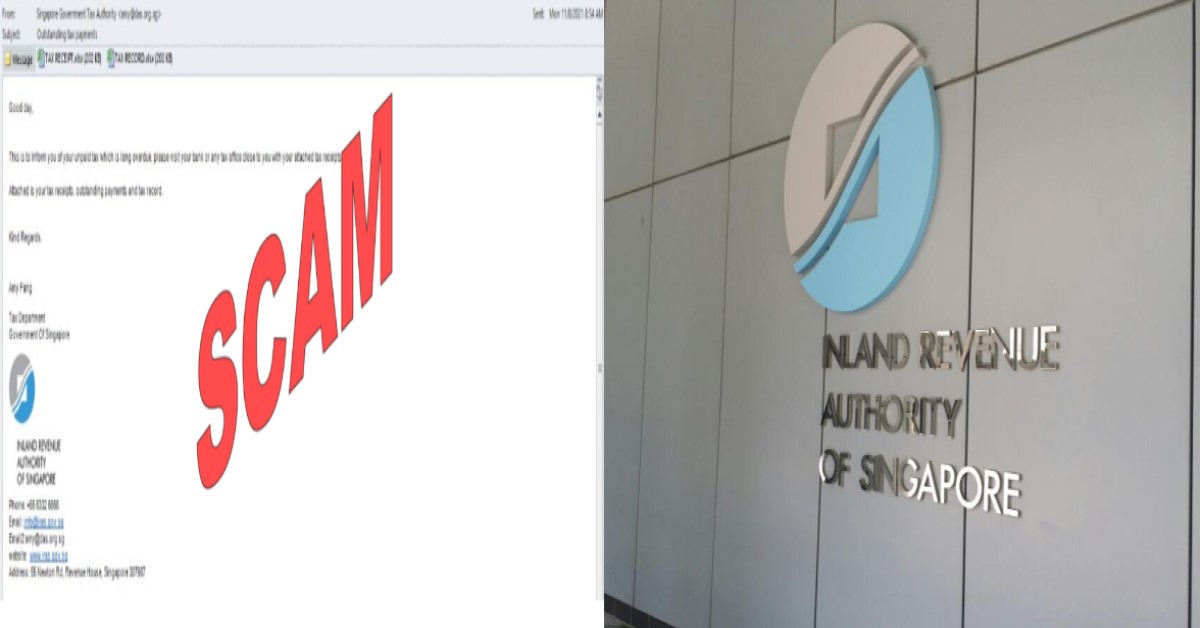 IRAS WARNS OF SCAMMERS IMPERSONATING THEM ISSUING NOTICES FOR OVERDUE PAYMENTS
