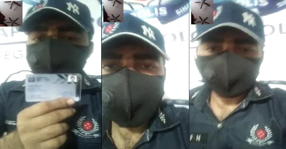 SCAMMER PRETENDS TO BE S’PORE POLICE WITH POORLY MADE “UNIFORM”