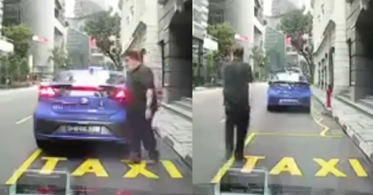 PASSENGER LOADED BAG INTO TAXI, BUT TAXI DROVE OFF WITHOUT HIM