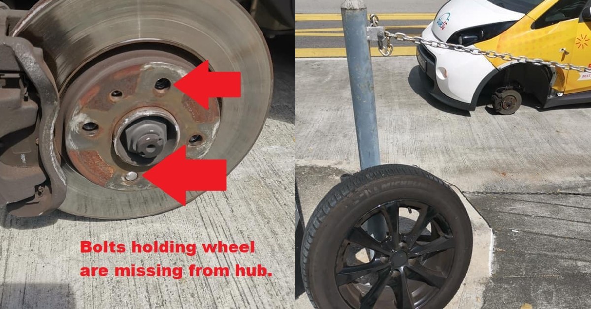 BLUESG CAR’S WHEEL ALLEGEDLY FELL OFF & ROLLED AWAY