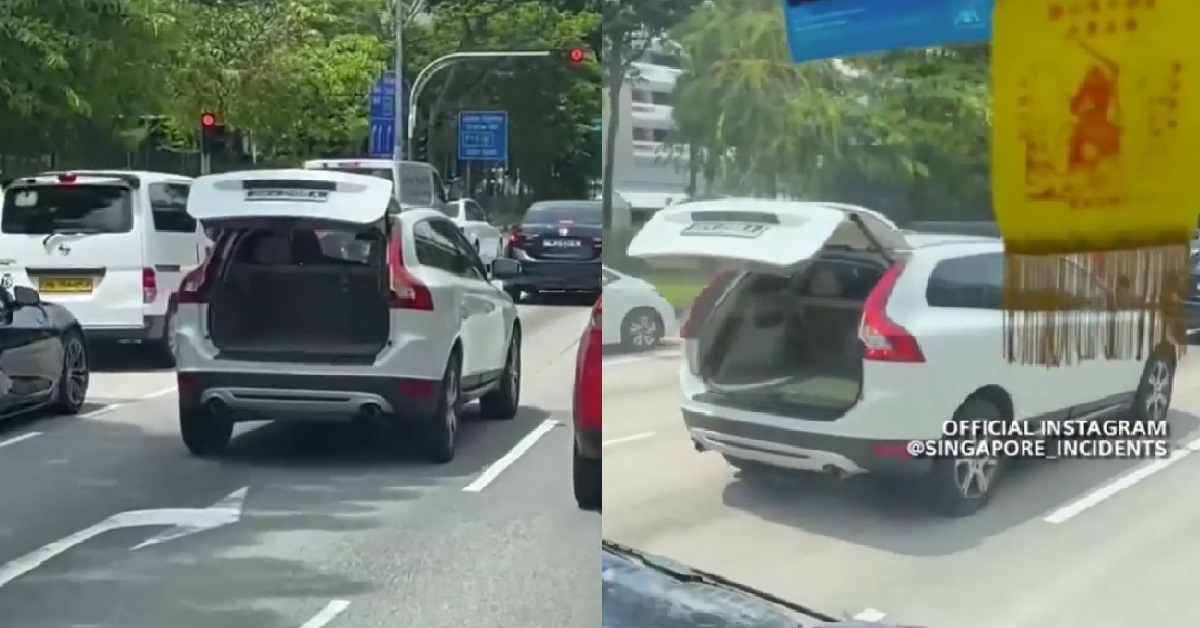 BLUR DRIVER NEVER REALISE CAR BOOT STILL OPEN, DRIVE ON ROAD