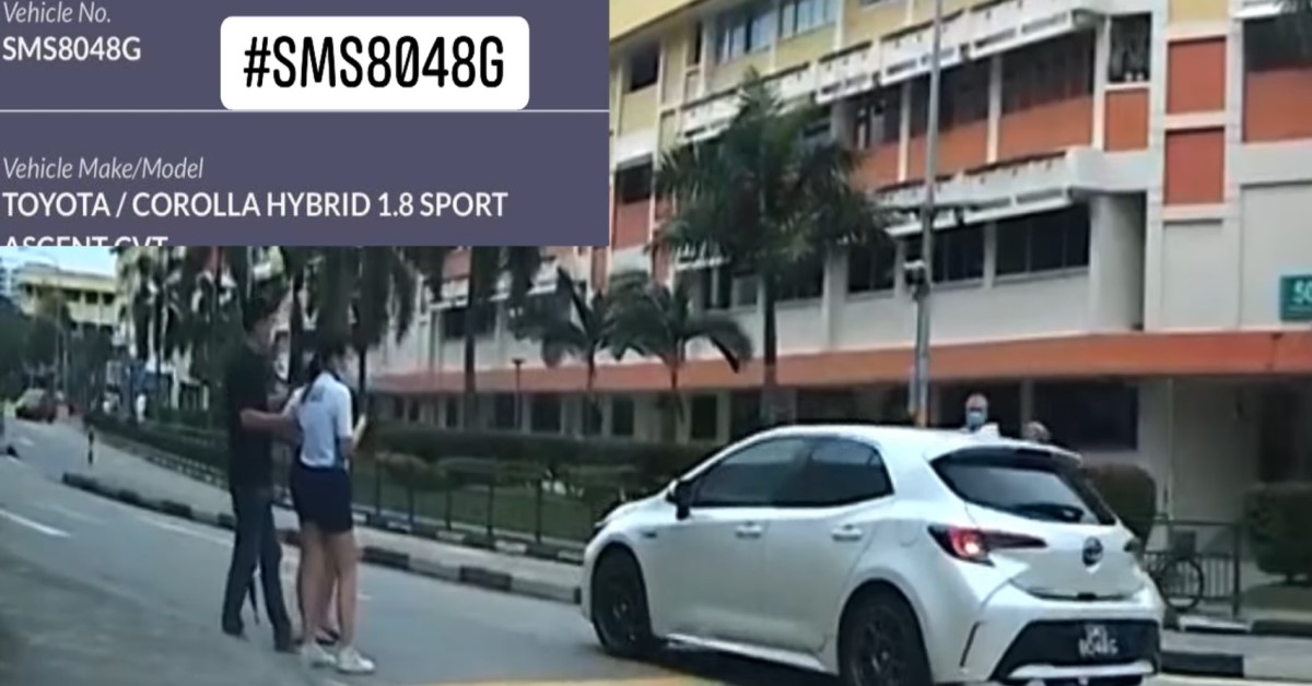 TOYOTA ALMOST HITS PEDESTRIANS AS IT ABRUPTLY TURNS LEFT ILLEGALLY
