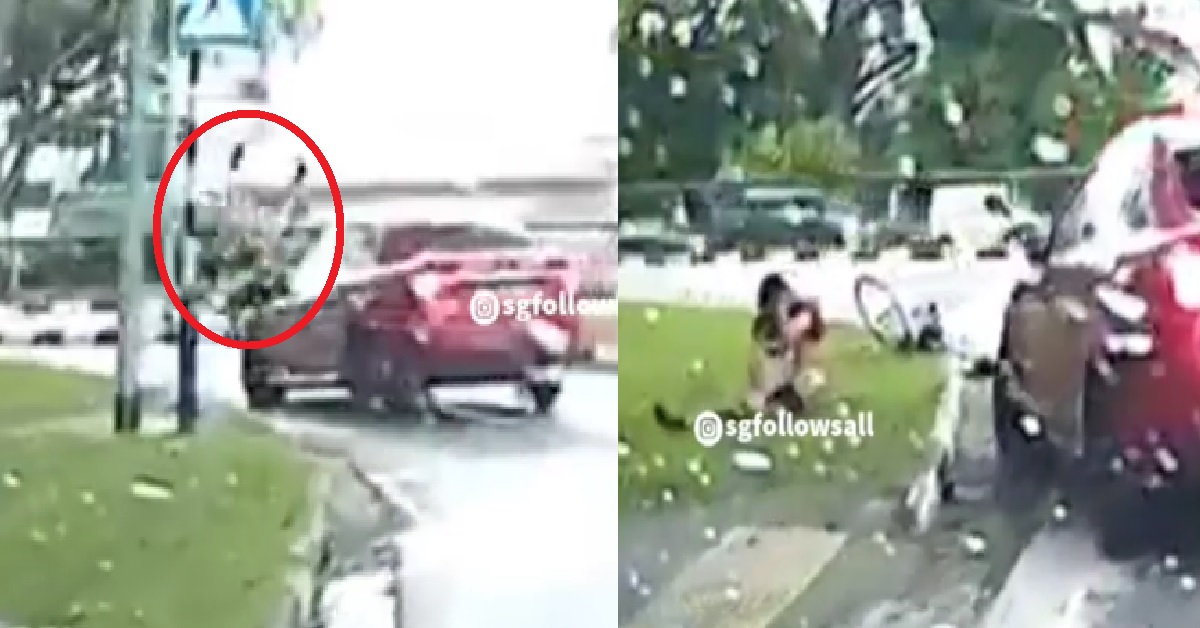 HORRIFIC ACCIDENT AT PASIR PANJANG, CYCLIST KENA BANG BY CAR