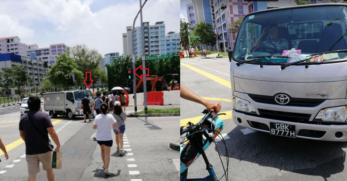 Inpatient Driver Almost Knockdown Pedestrian At Pasir Ris