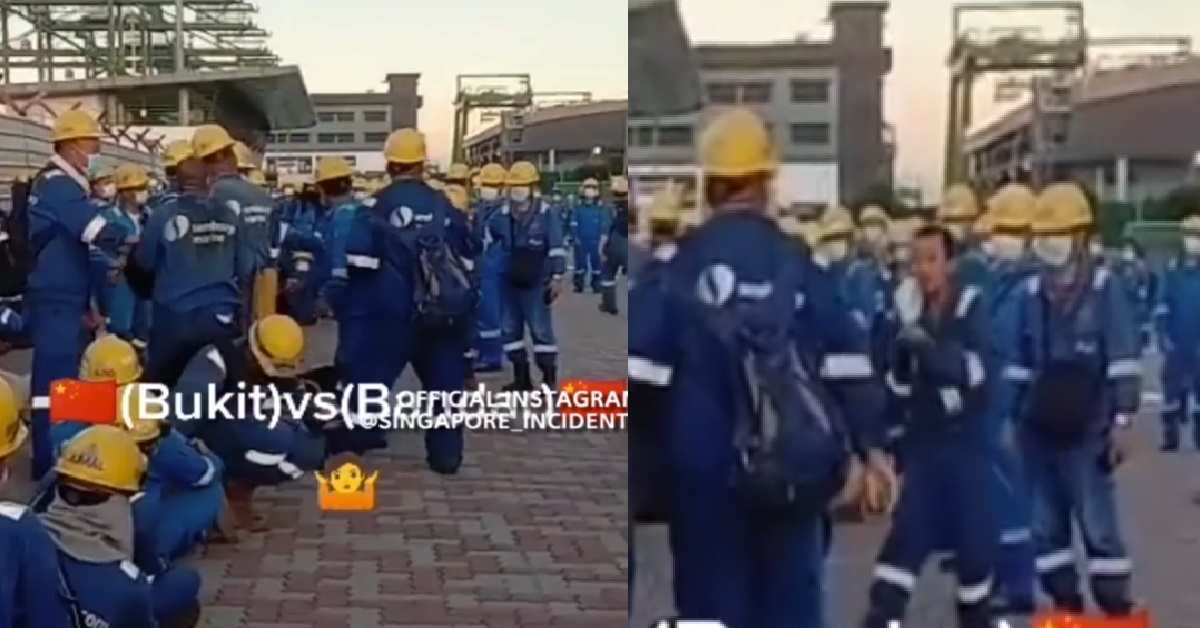 FIGHT BREAKS OUT BETWEEN SEMBCORP MARINE WORKERS