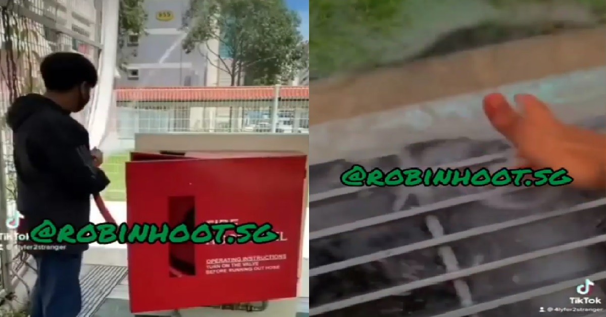 YPS TAKE OUT FIRE HOSE AND PLAY UNTIL LONGKANG GUSHING